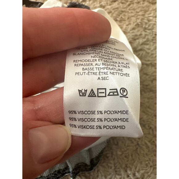 Anthropologie NWT Maeve Black & White Halter Ruffle Sweater Tank Size S - Picture 7 of 7